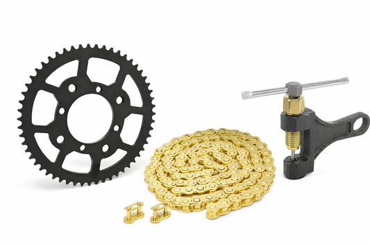 Tuttio Soleil 01 | Yozma | Strike shadow Gold Chain Upgrade – Heavy Duty 420 E-Bike Chain (116 Links)